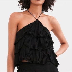 Black layered Zara halter top.